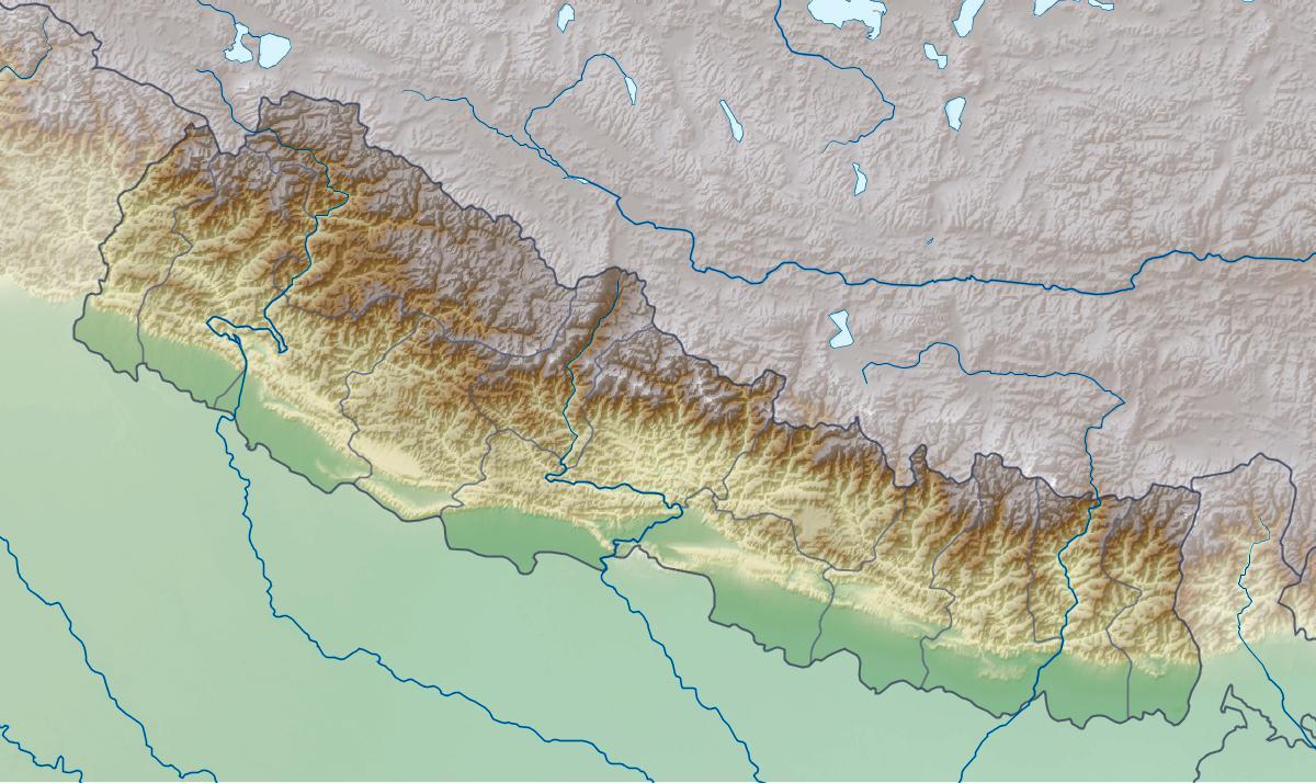 Harta fizică nepal