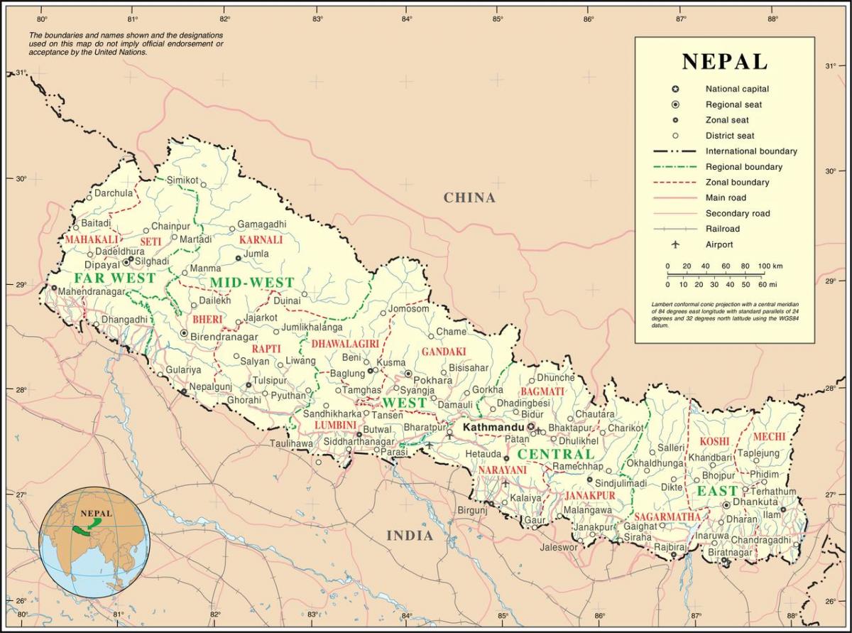 harta cailor ferate din nepal