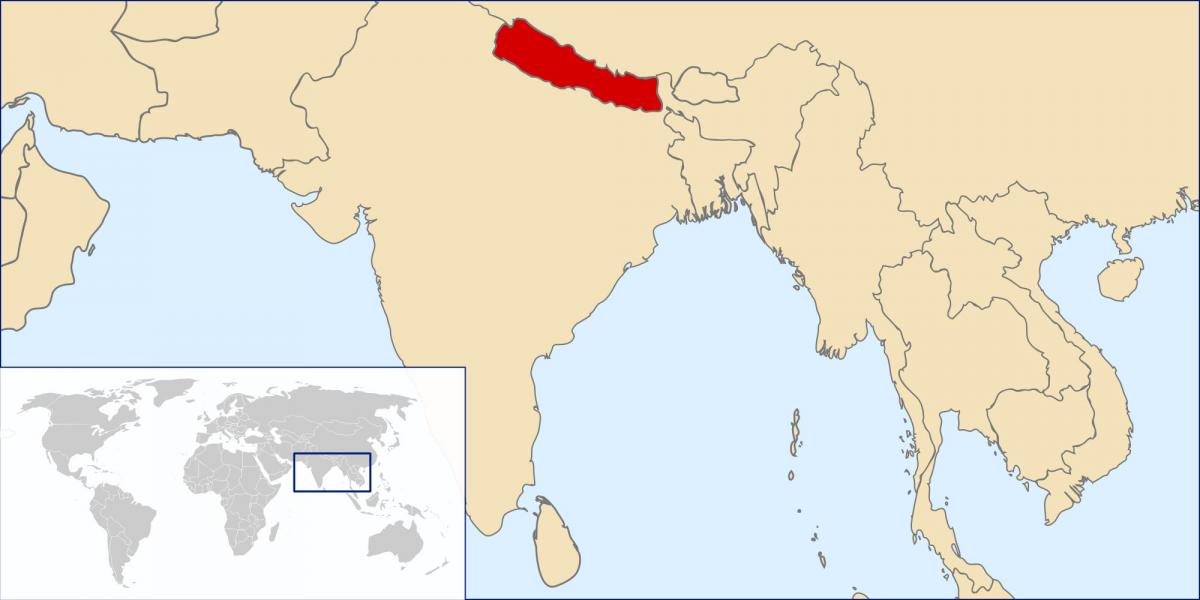 Harta nepal locație de pe lume