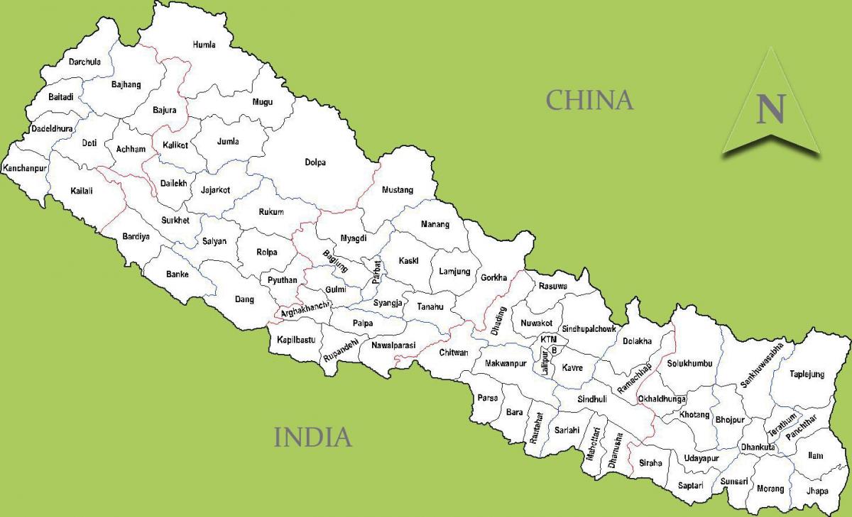 nepal harta cu orase