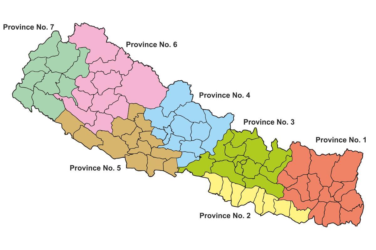 Harta provincii din nepal 