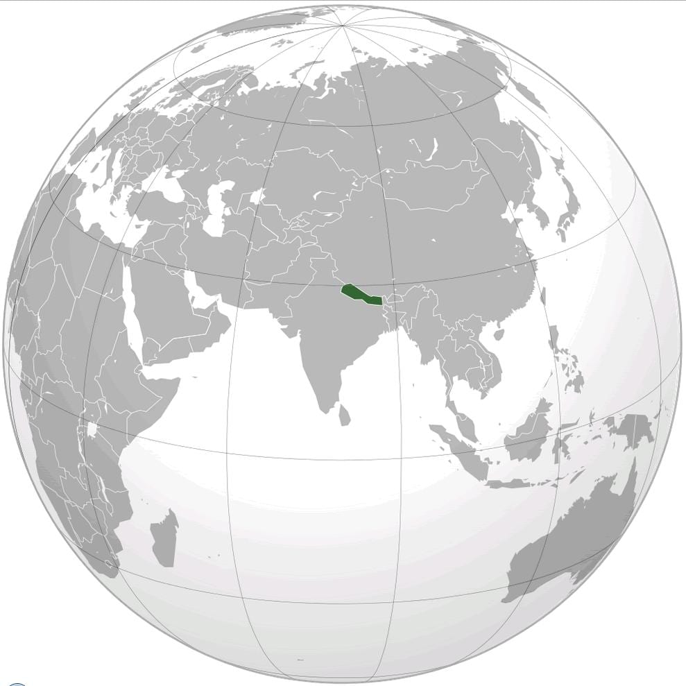 Harta de pământ nepal