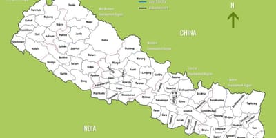 O hartă din nepal