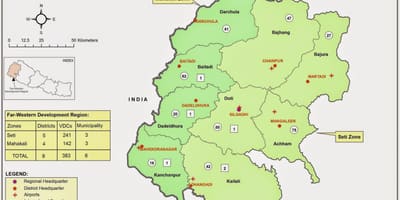 Harta de vest, nepal